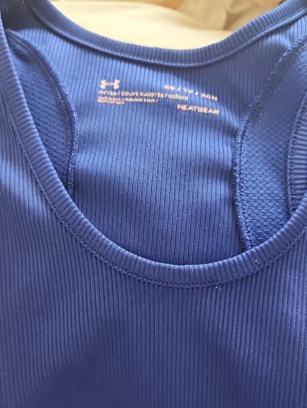 Under Armour Blue Ribbed Racerback Performance Tank